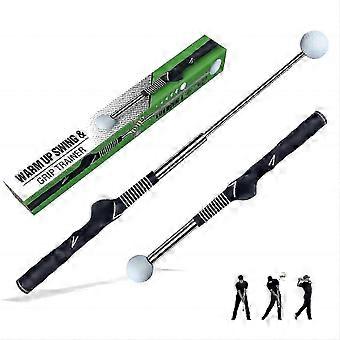 Golf Swing Trainer With Retractable Click