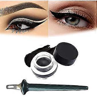 Eyeliner Guide Tools Easy No-skip Eyeliner Gel Reusable Silicone Eyeliner Brush Eyeliner for Shaky Hands Beginer Makeup, Eye Brush - Black Cream 696.