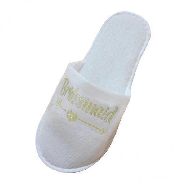5xWedding Party Slippers Gold