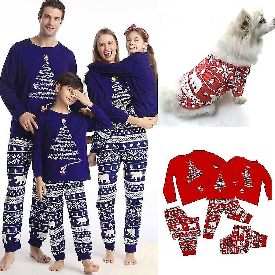 2022 Julefamilie matchende tøj Isbjørn far mor & Børn Pyjamas sæt mor og mig jul Pj's tøj toppe + bukser