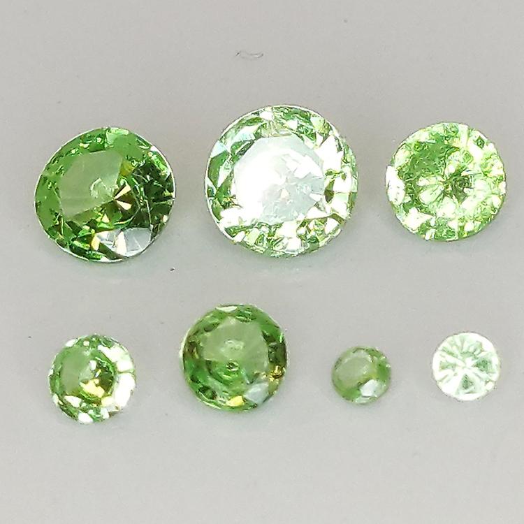 Tsavorite Round Cut 1.3-3.8mm 1ct awo20
