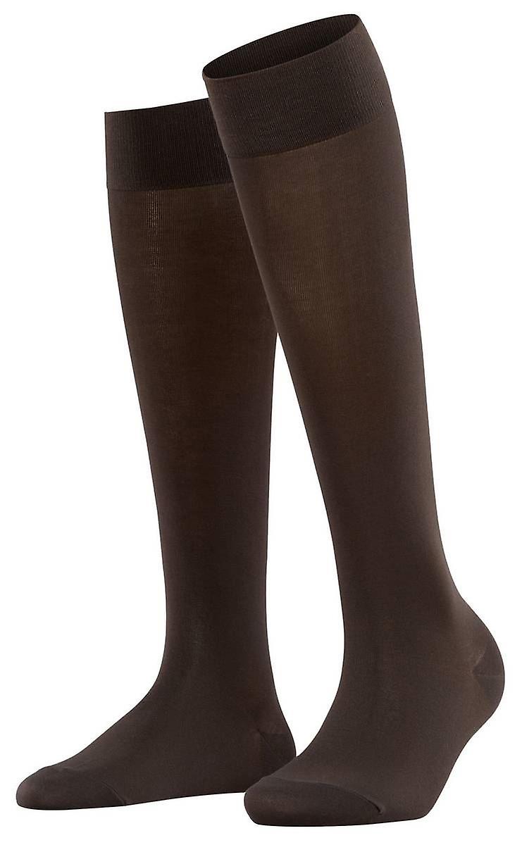 Falke Cotton Touch Kniestrümpfe Socken - dunkelbraun