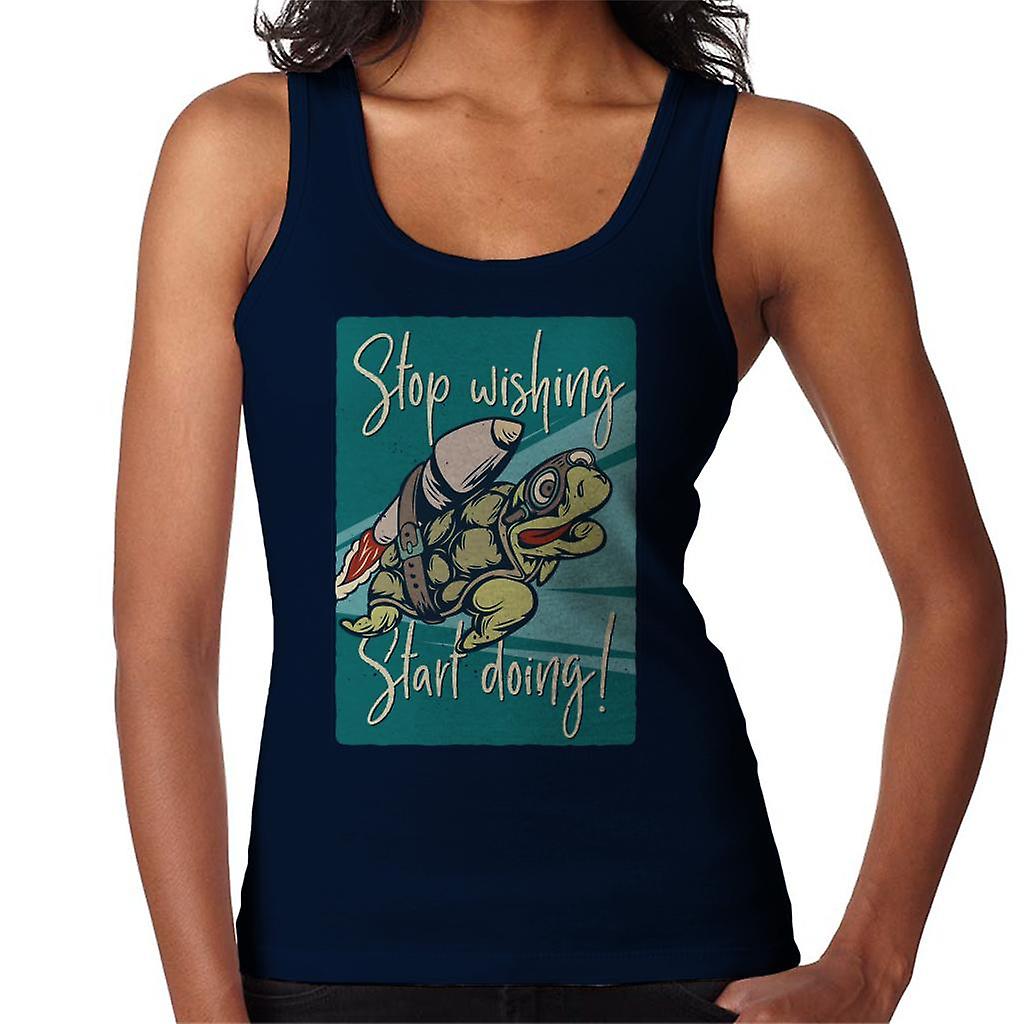 Turtle Jetpack Stop Thinking Start Doing Women's Vest