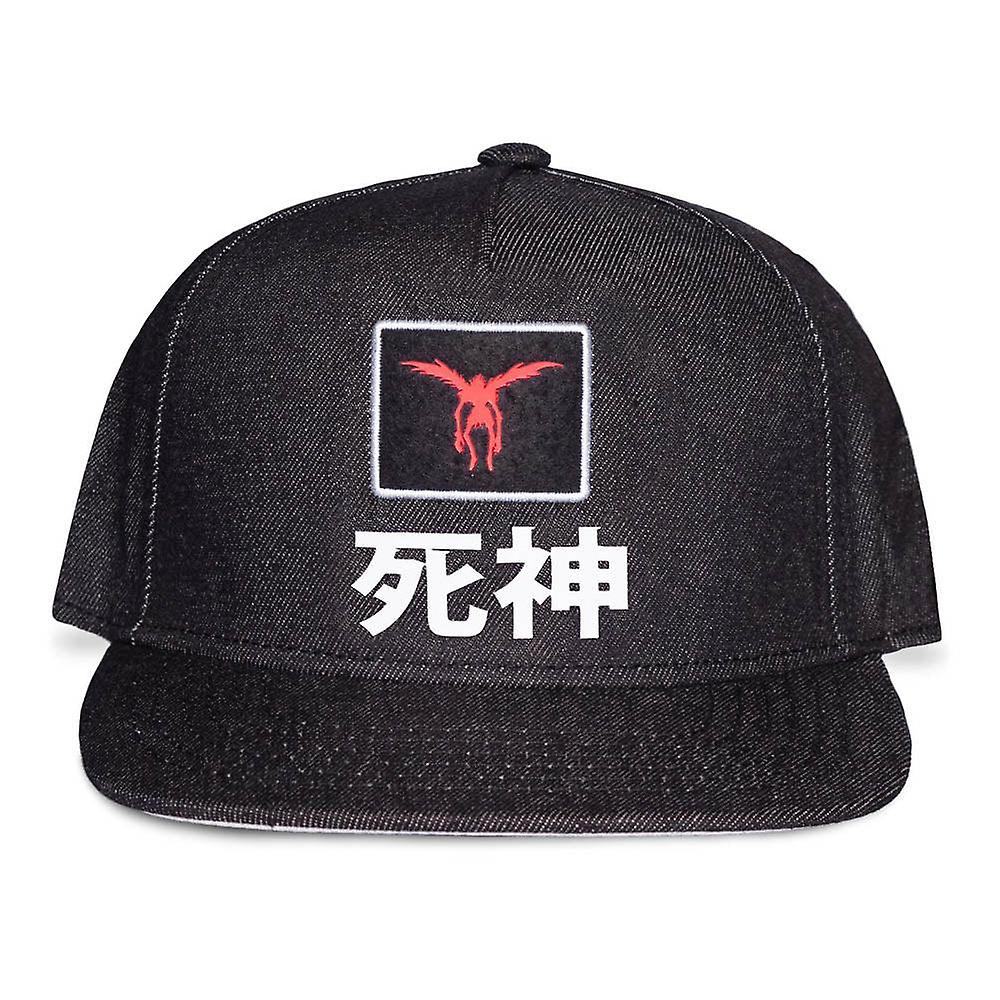 DEATH NOTE Ryuk Silhouette Patch Shinigami Denim Snapback Baseball Cap