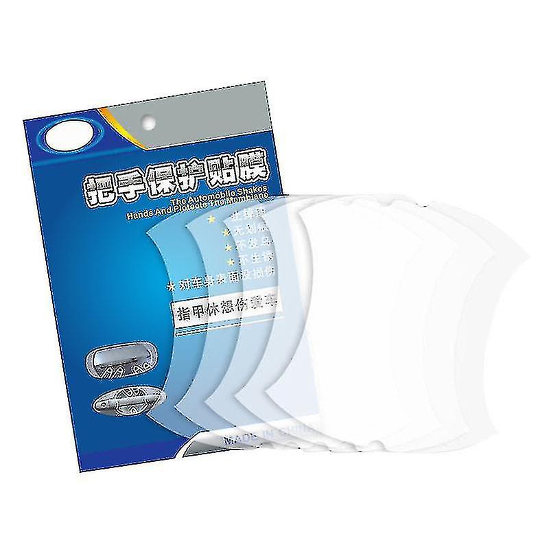 4/8 قطع فيلم واقية باب السيارة العالمي الشفاف ملصق باب السيارة الخدوش A