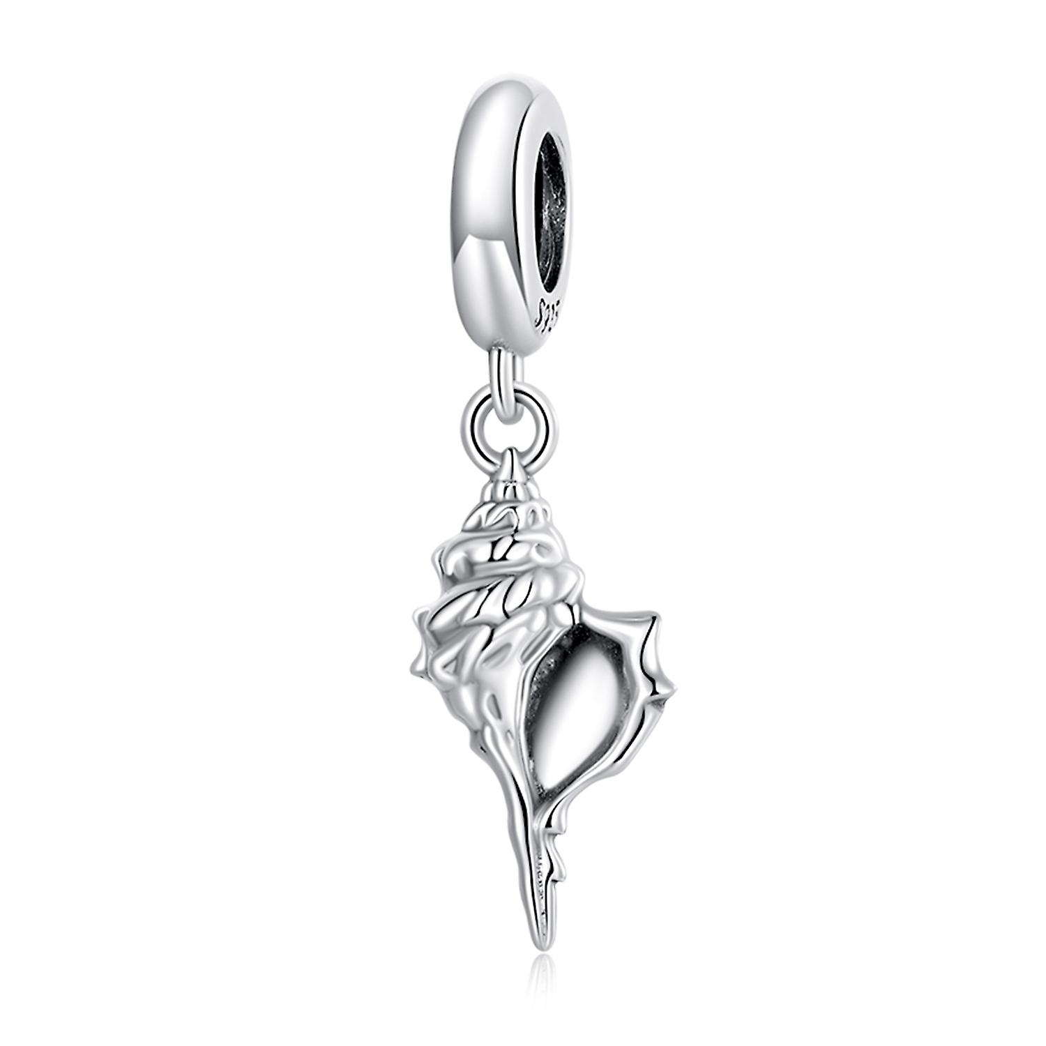 S925 Sterling Silver Silver Conch Pendant