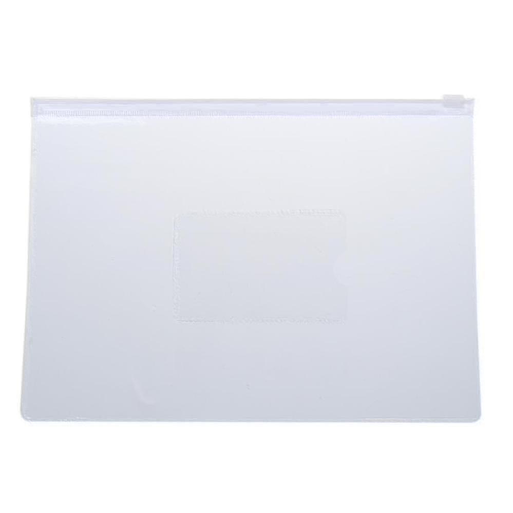 Lot de 20 chemises transparentes blanches à fermeture éclair, format A5