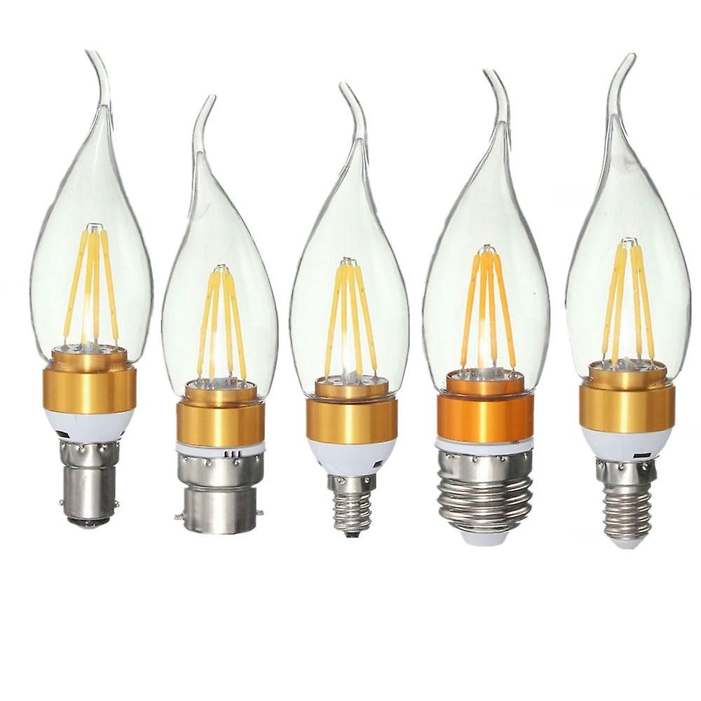 4W Gold Pull Tail Incandescent Candle Light Bulb, Non-dimmable, 110v