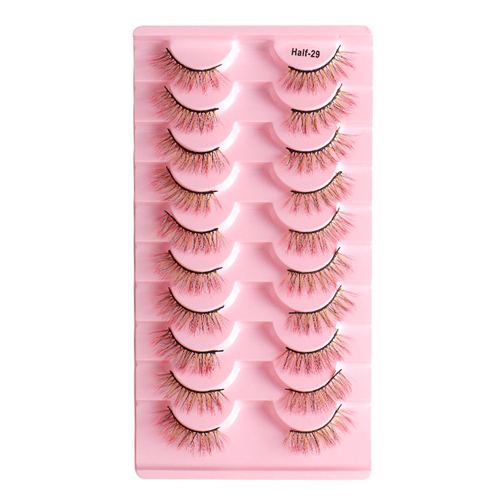 10 Pairs 8d False Half Eyelashes Long Dramatic Thick Soft Light Lashes