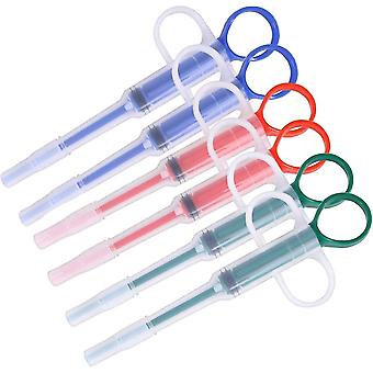 6 Pet Medicine Feeding Sprøjte Tablet Sprøjte med 2 dyser 2 i 1 flydende Pet Pill Sprøjte