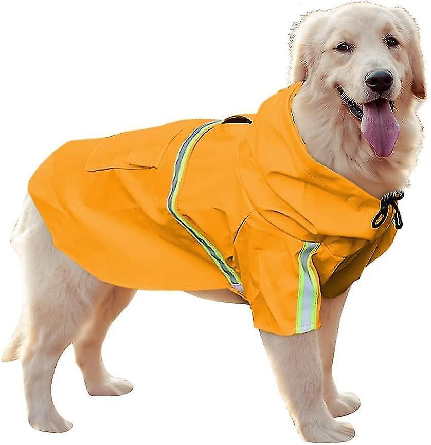 Dog Raincoat Dog Raincoat With Hood Windproof And Waterproof 100% Waterproof Elastic Cuffs With Refl