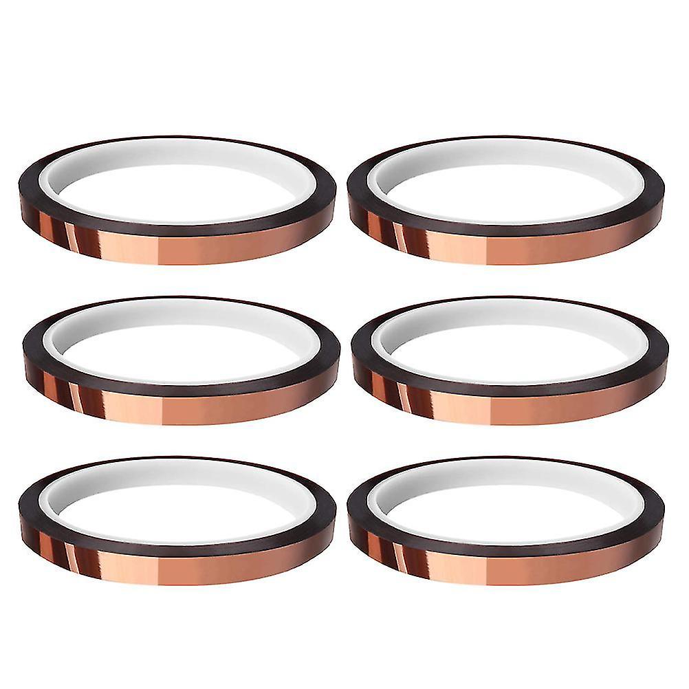 6 Rolls Practical Heat-resistant Anti-static High Temperature Resistant Insulated Tape Tape