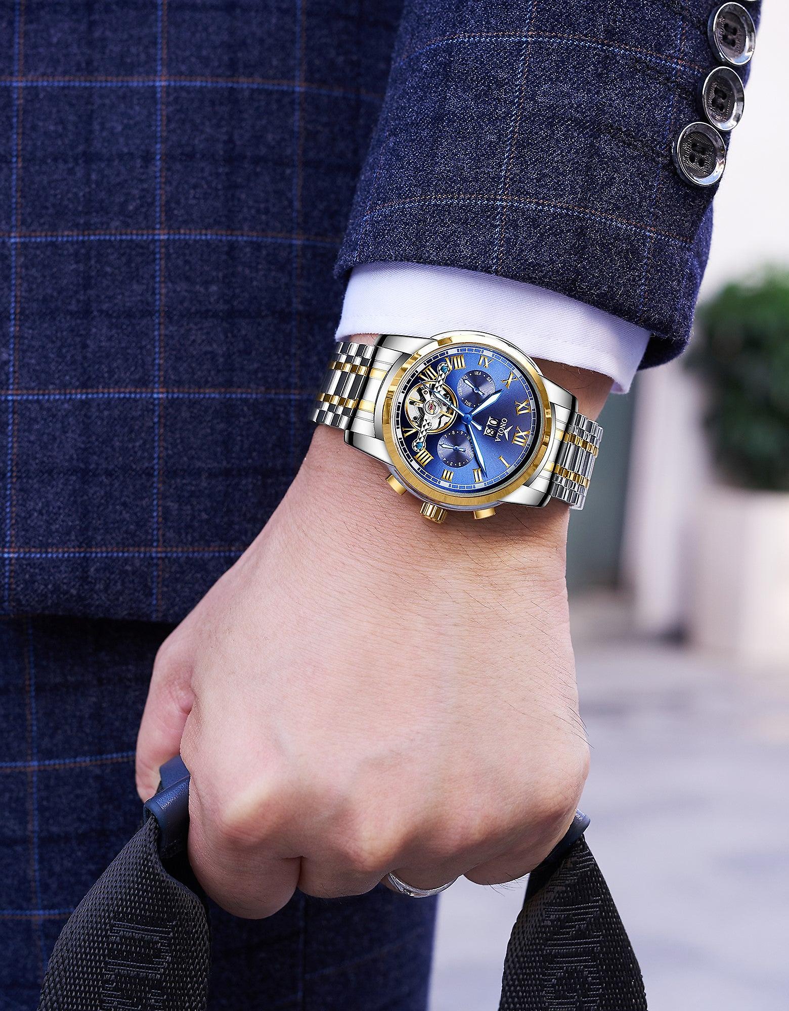 Onola Marke Edelstahl Automatische Mechanische Uhr Männer