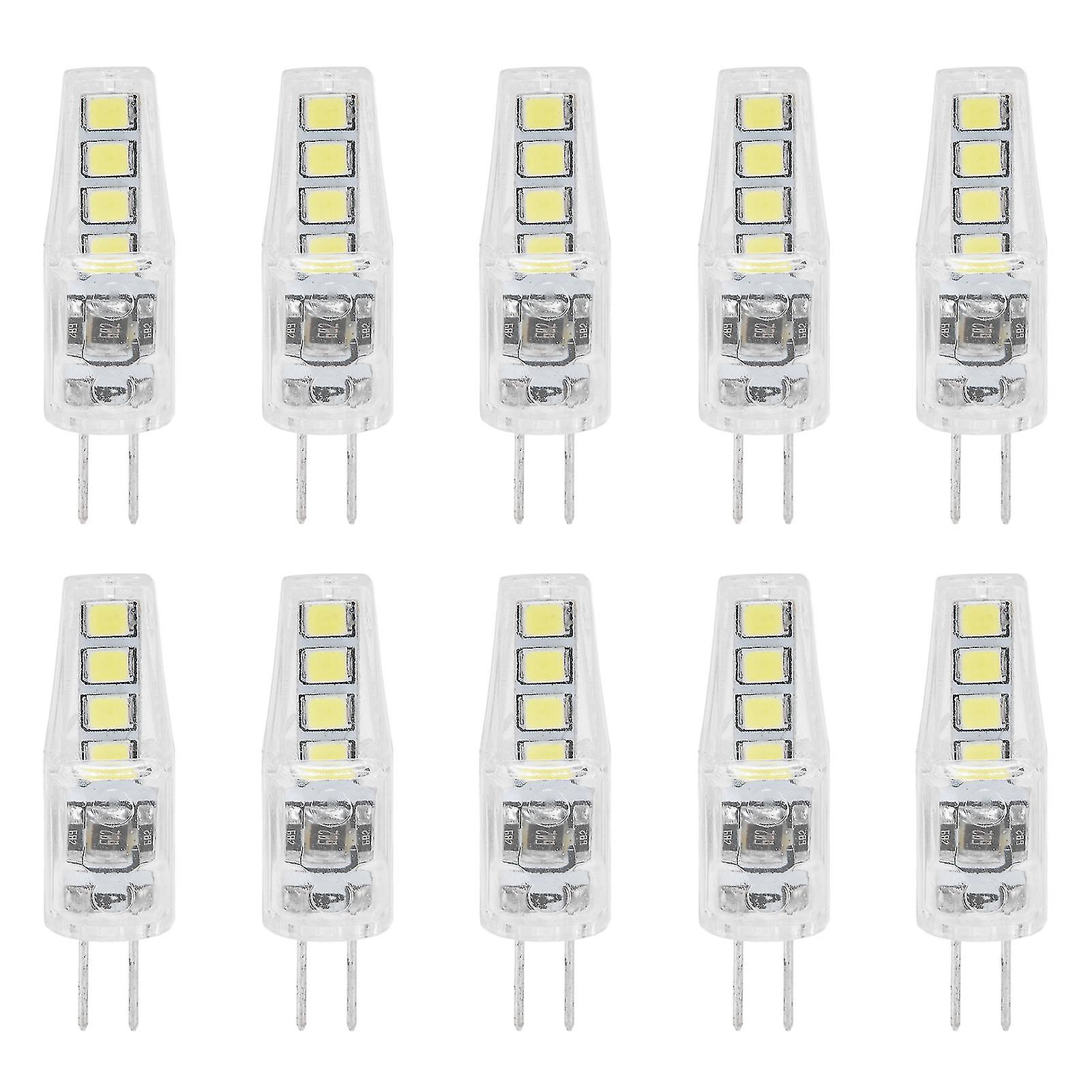10pcs G4 LED ampoules 2835 puce 2W 8 LED 360 ° angle de faisceau SMD technologie Lumière blanche économe en énergie 220V remplacement idéal pour 20W haloge