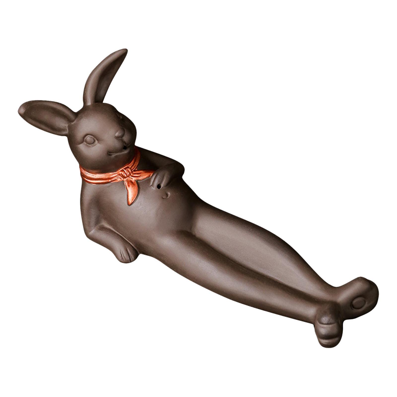 Ceramic Bunny Statue Incense Holder for Home Decor Housewarming Gift