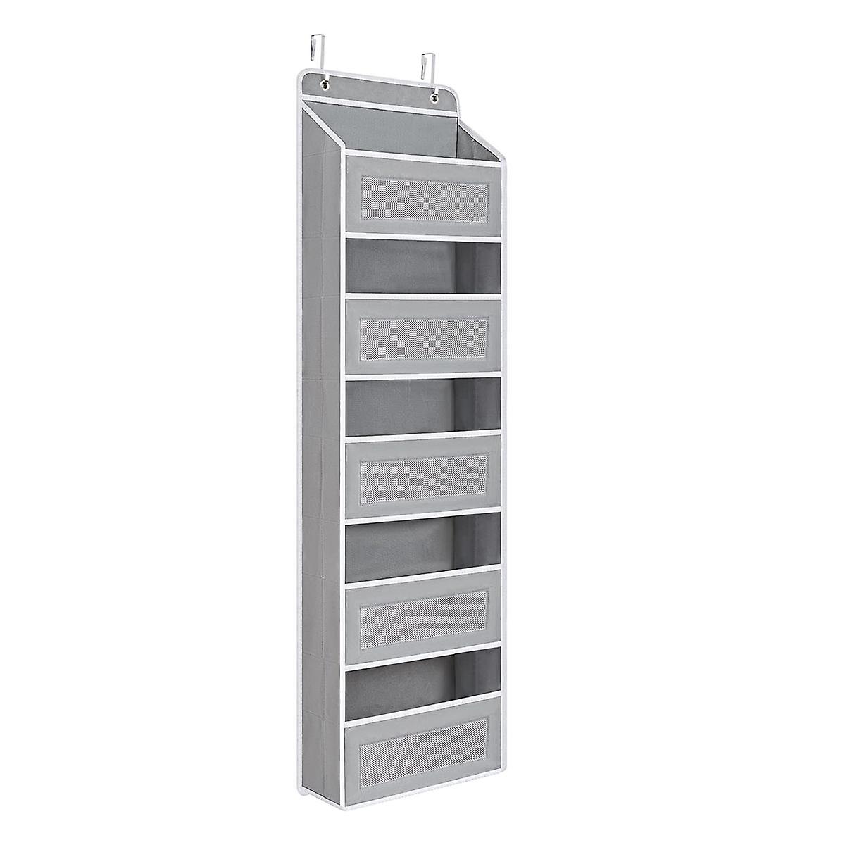 Over the Door Organizer Storage,5 Shelf Hanging Door Organizer with 5 Capacity Pockets, Door Organi