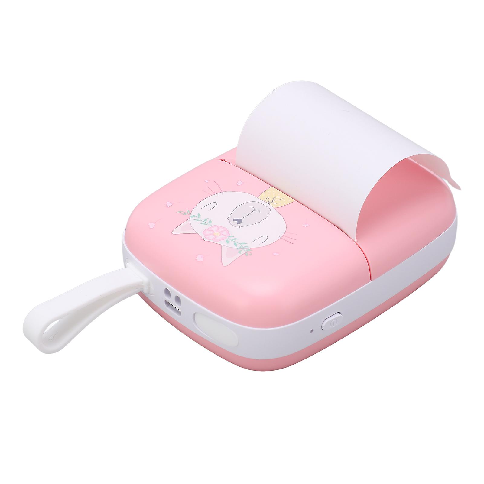 Mini Printer Pink Multipurpose Portable Mini HD WiFi Mobile Phone Photo Title Note Error Question Thermal Printer