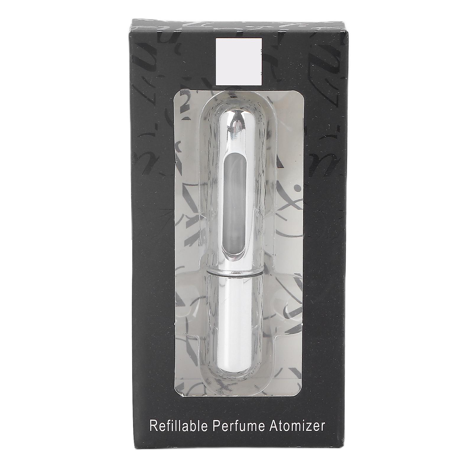 Mini Refillable Perfume Atomizer Bottle Scent Pump Case Cosmetic Spray Bottle 5mlSilver