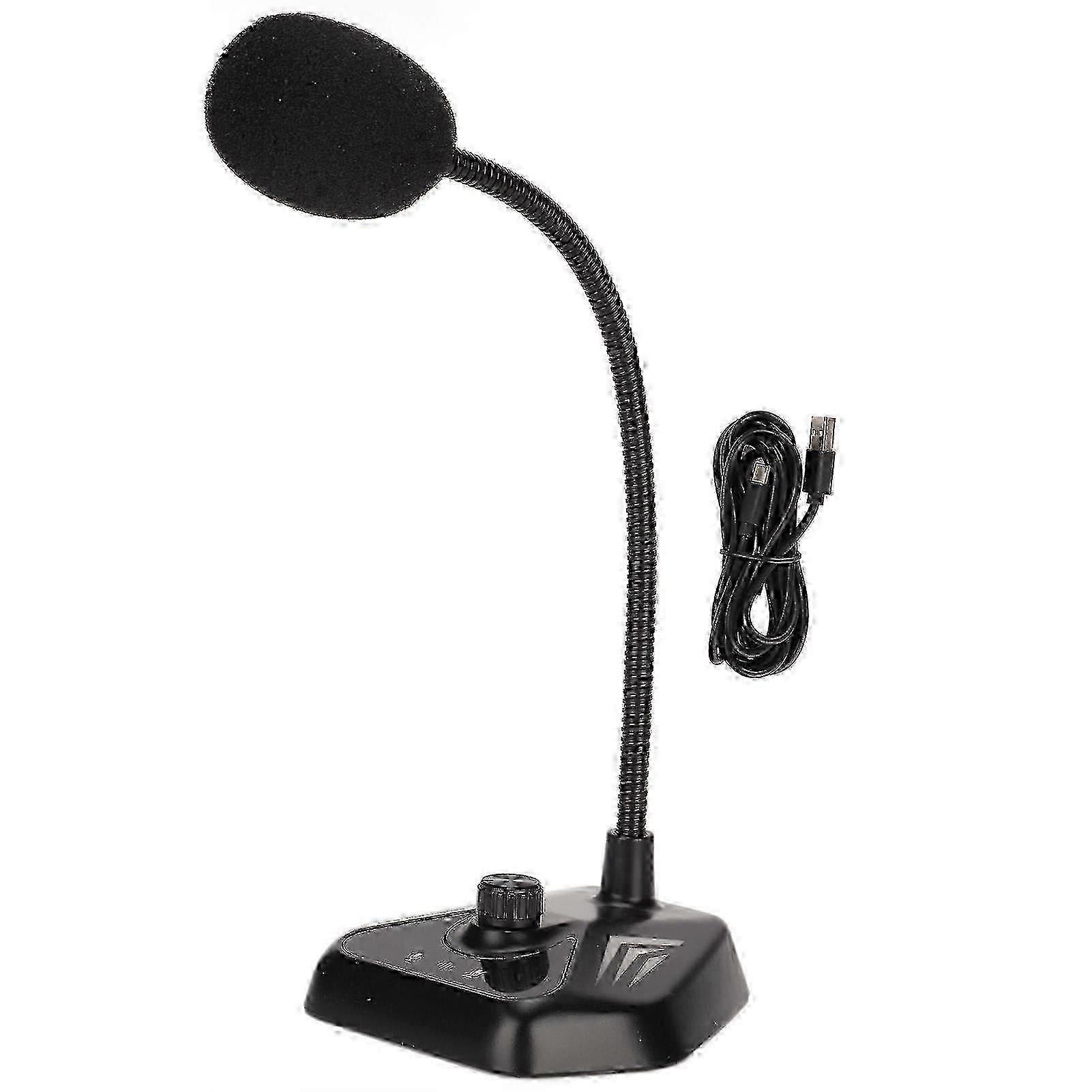 USB Microphone with 360° Omnidirectional Pickup, RGB Lights, and Noise Reduction for Meetings