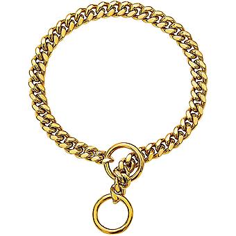 SUJI Gold Dog Chain Collar 10MM Choke Collar Stainless Steel Metal Collars Silp Choker Chain for  Medium Large Dogs (18inch)