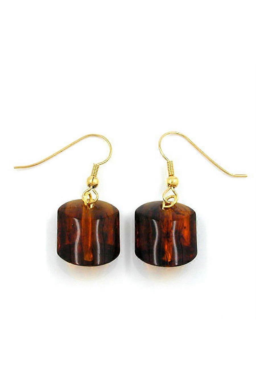Earring Brown Bead - Gl02500