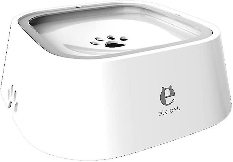 Pet floating water bowl, 1.5l slow water feeder fountain non-spill anti-spill automatic water bowl