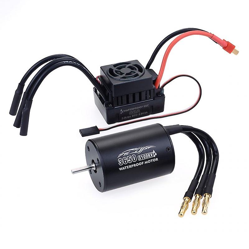 Waterproof 3650 2300KV/3100KV/3900KV Brushless Senseless Motor and 60A Brushless ESC Combo Set for 1