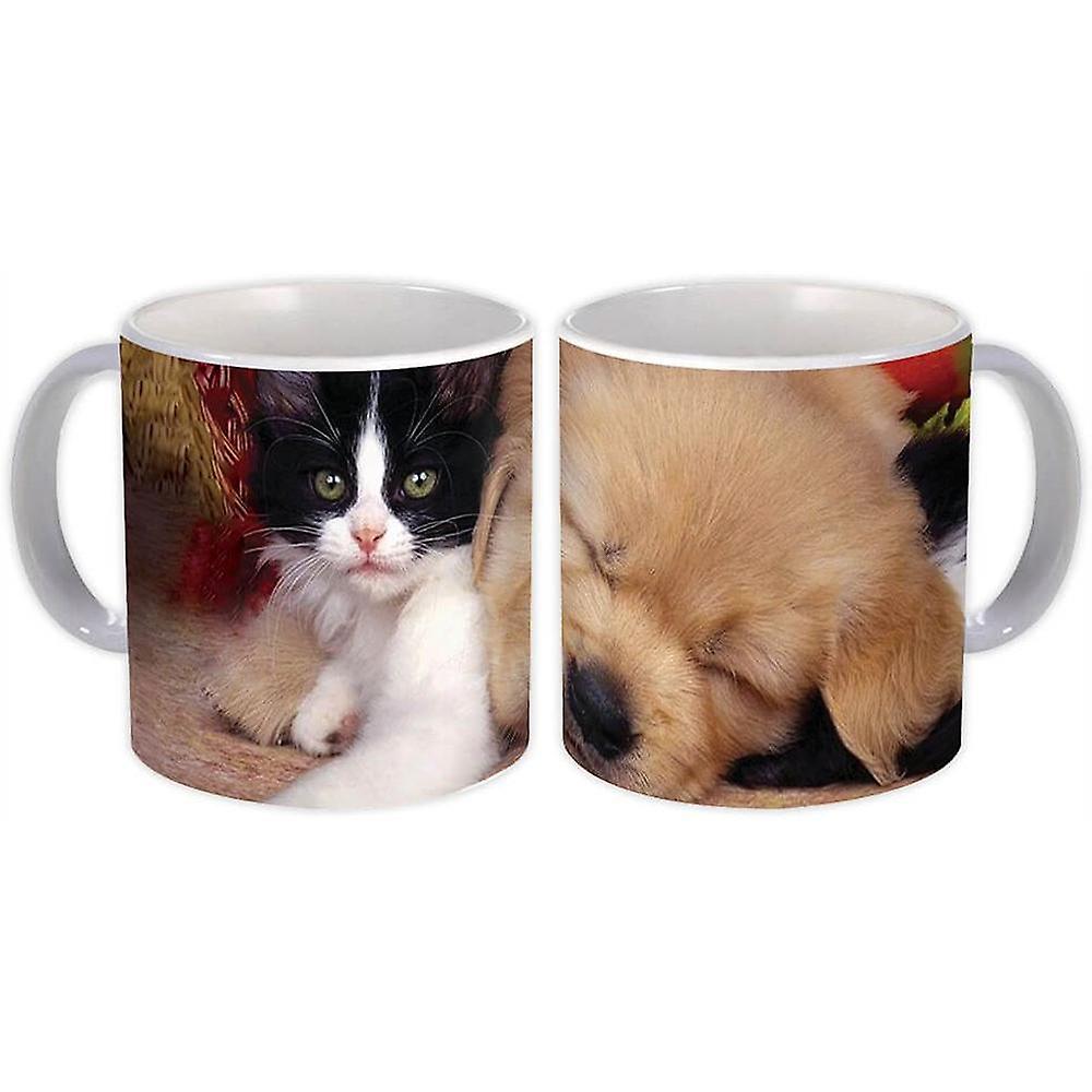 Presentmugg: Golden Retriever Katthund