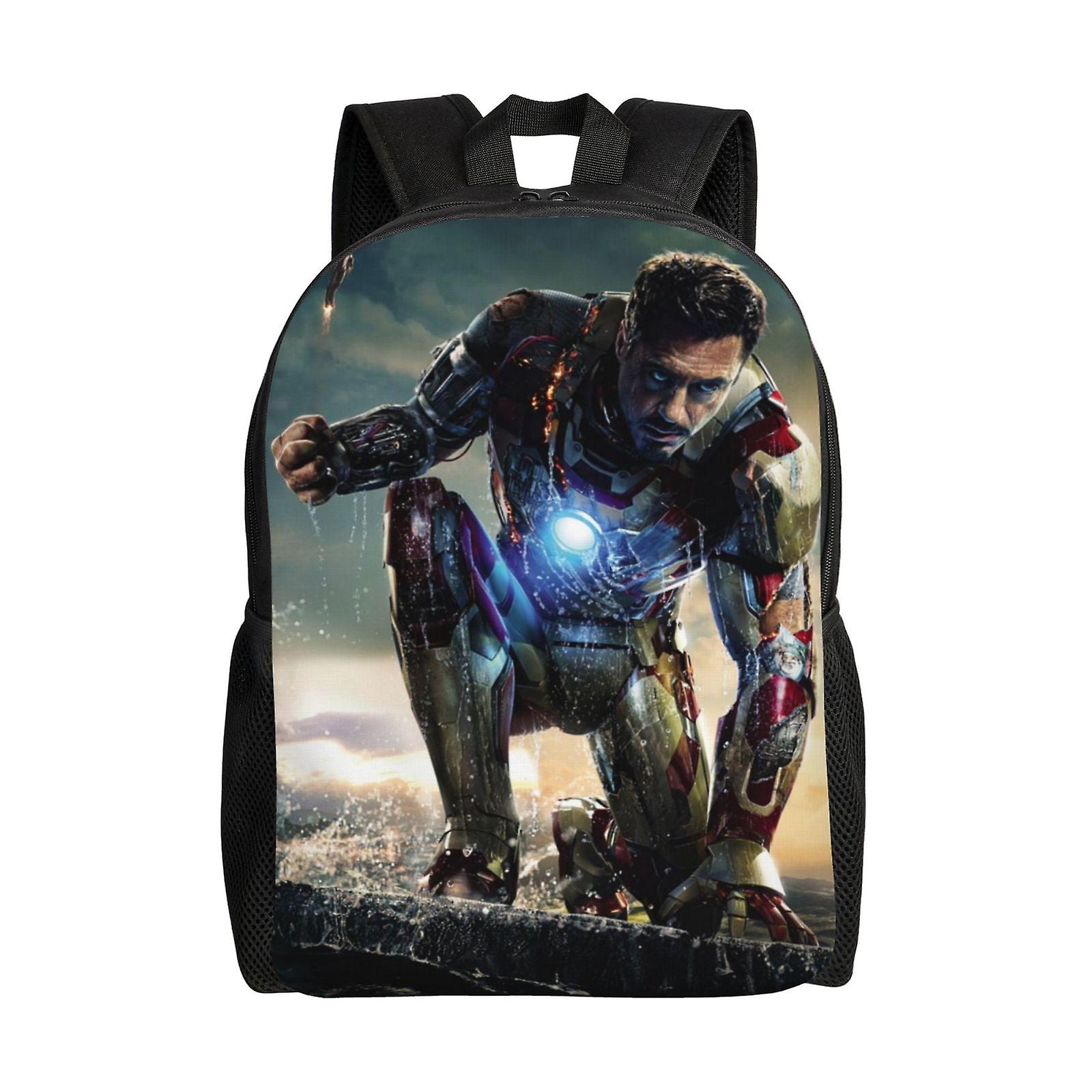 Iron Man Backpack, Travel Laptop Backpack, Water Resistant College School Computer Bag, Durable