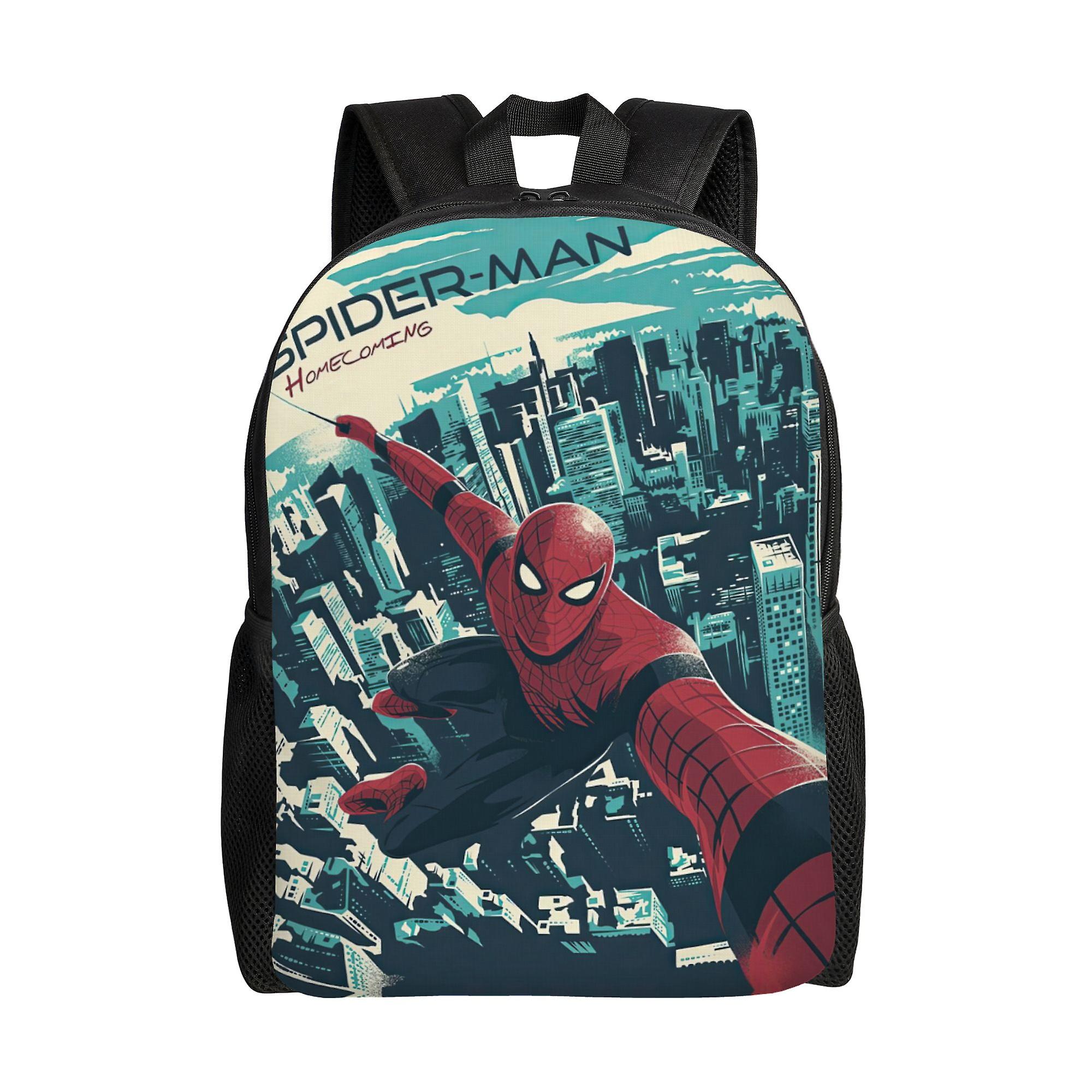 Spider Man Backpack, Adult Kids Simple Lightweight Casual Backpack for Children Student, Travel Backpack Laptop Backpack for College Work Camping