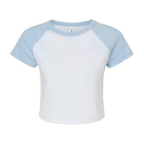 Bella + Canvas Womens/Ladies Micro-Rib Raglan Crop Top
