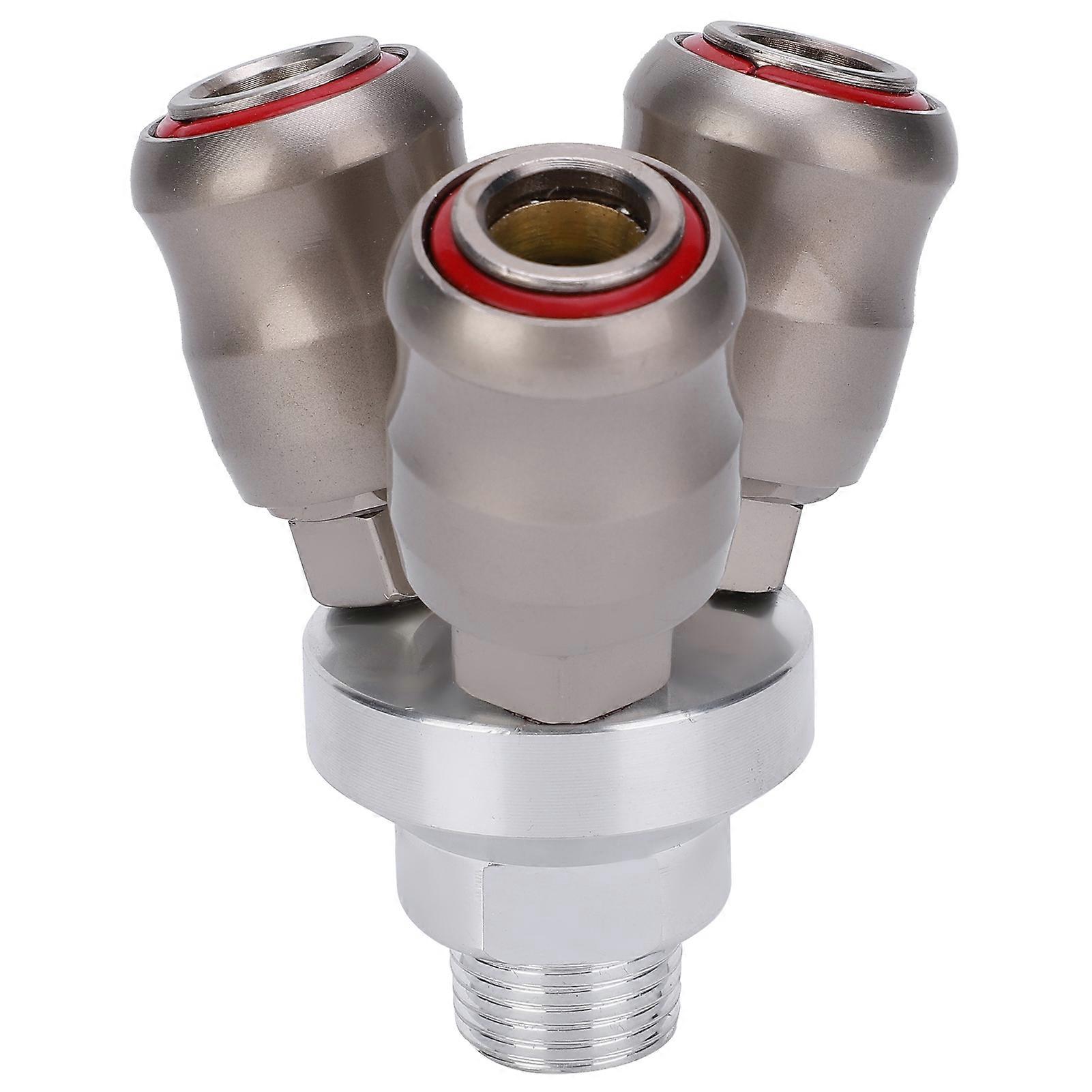 3 Way Quick Coupler ExplosionProof SelfLocking Round Pneumatic Connection Accessories