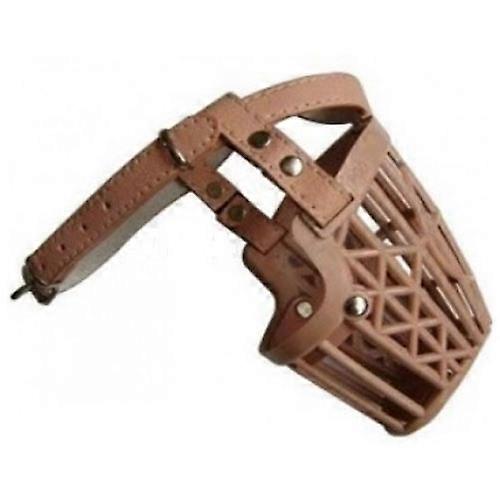 Premium High Quality and Durable Plastic Dog Muzzle w/ Leather Straps
