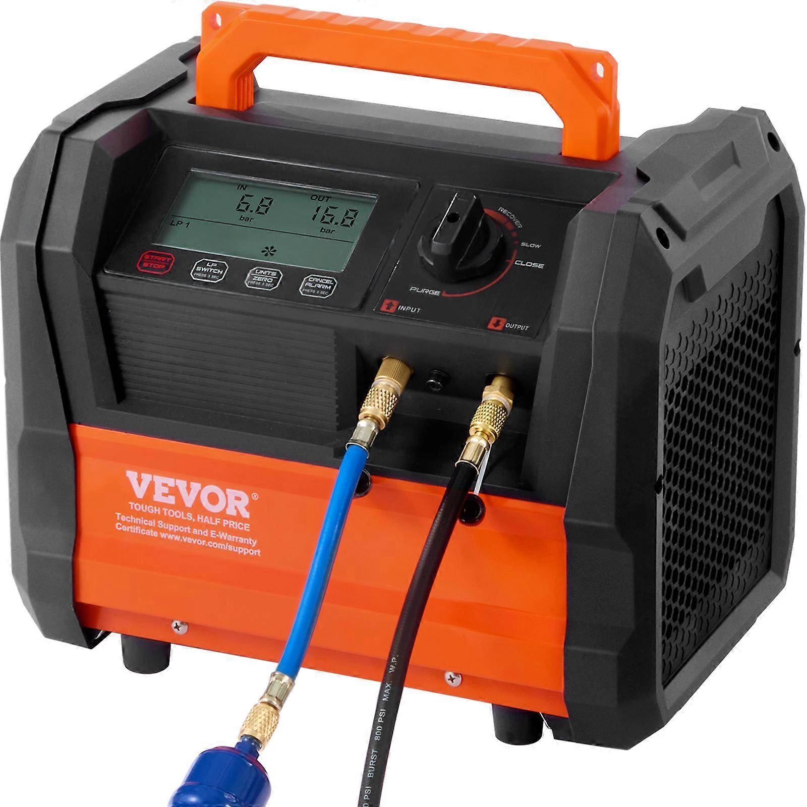Machine de récupération de réfrigérant, machine de récupération AC portable à double cylindre 1 HP avec moteur sans balais de 3000 tr/min