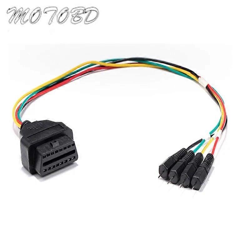Automobile OBD2 Male 16 Pin Solderless Terminal Male Female Free Combination Can + Can ~ Obdii 4Pin 4 Core Wire ST1M815