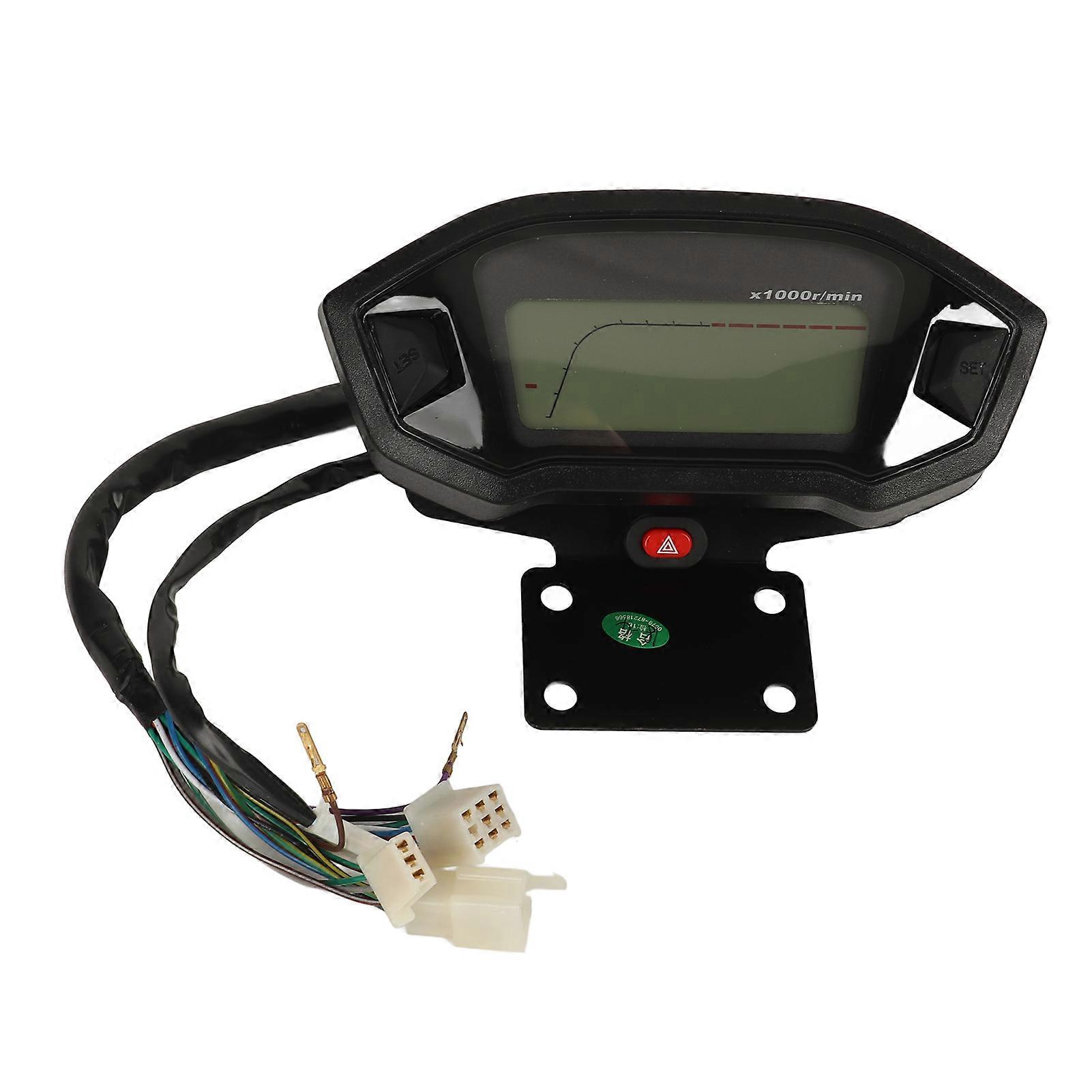 Motorcycle Speedometer LCD Digital Tachometer Odometer for 110cc 125cc 150cc 200cc 250cc Dirt Bike ATV Go Kart 4 Wheel 12V E2U311
