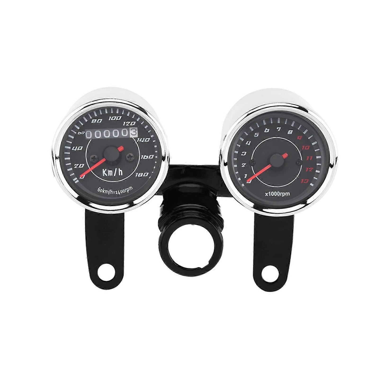 Universal Motorcycle LED Backlight Instrument Speedometer Odometer Tachometer Meter Gauge E2U016