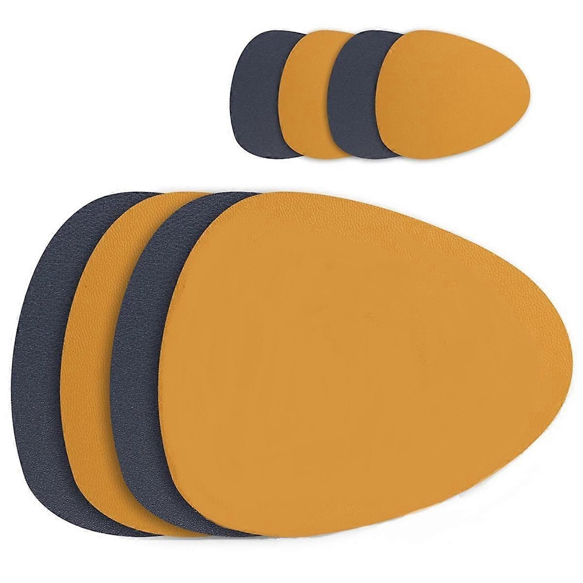 Irregular Shape Placemat Suit Oil-Proof and Waterproof Double-Sided Dining Mat Wide Use