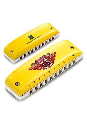 Route 66 10 trous Blues Harmonica Yellow Covers