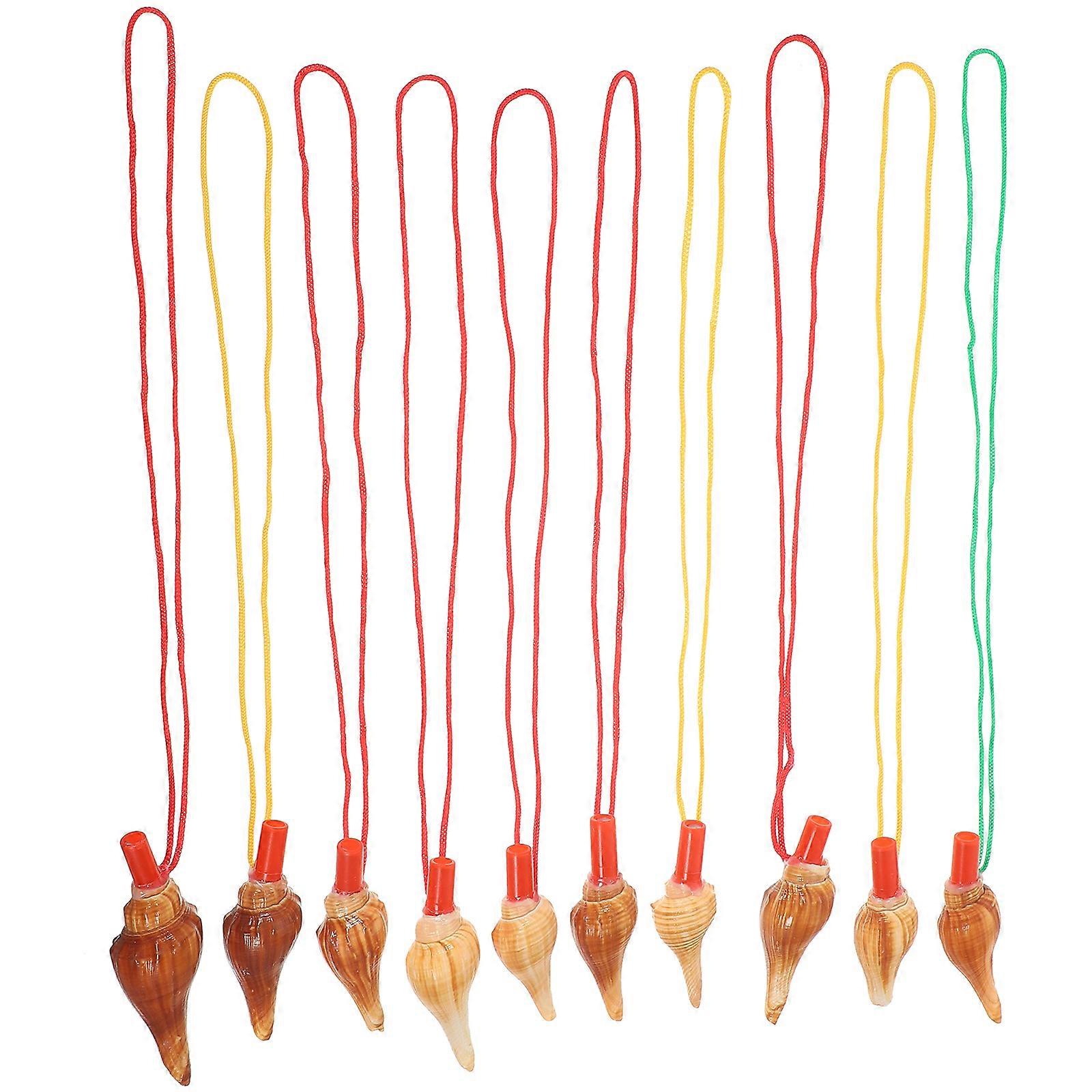 10pcs Conch Whistles Conch Shell Shaped Whistles Noise Makers Funny Whistle Party Favors