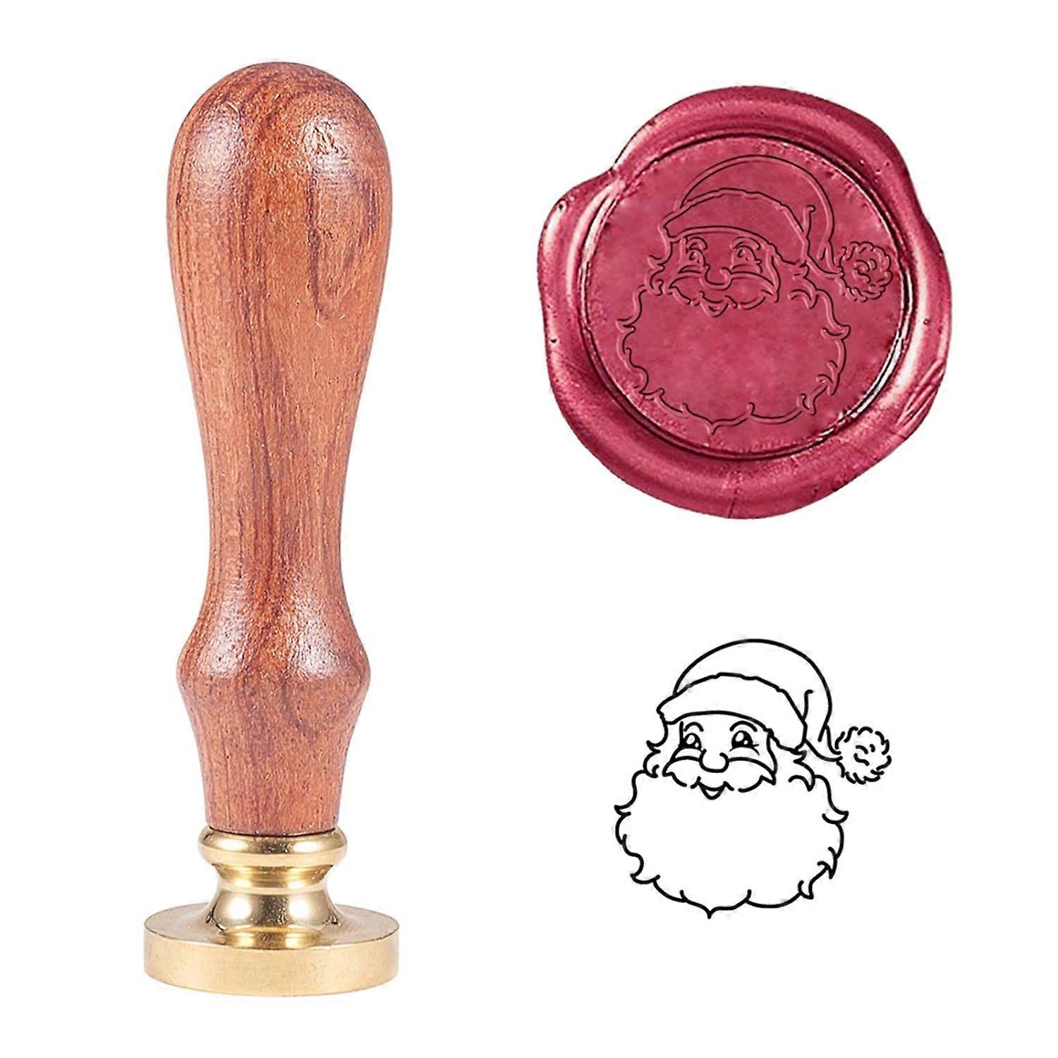 Father Christmas pattern Wax Seal Stamp With Removable Vintage Retro Brass Head