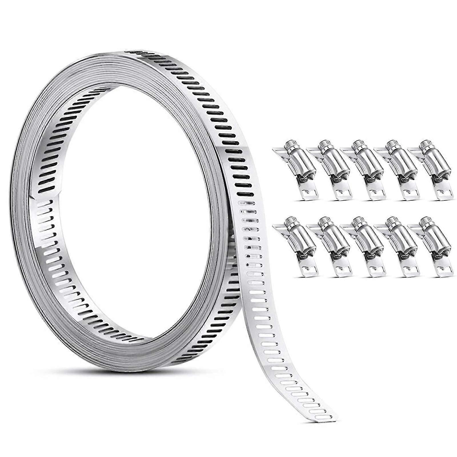 Hose Clamp Strap Adjustable Diy Pipe Hose Clamp Ducting Clamp 9.84-16.4 Feet