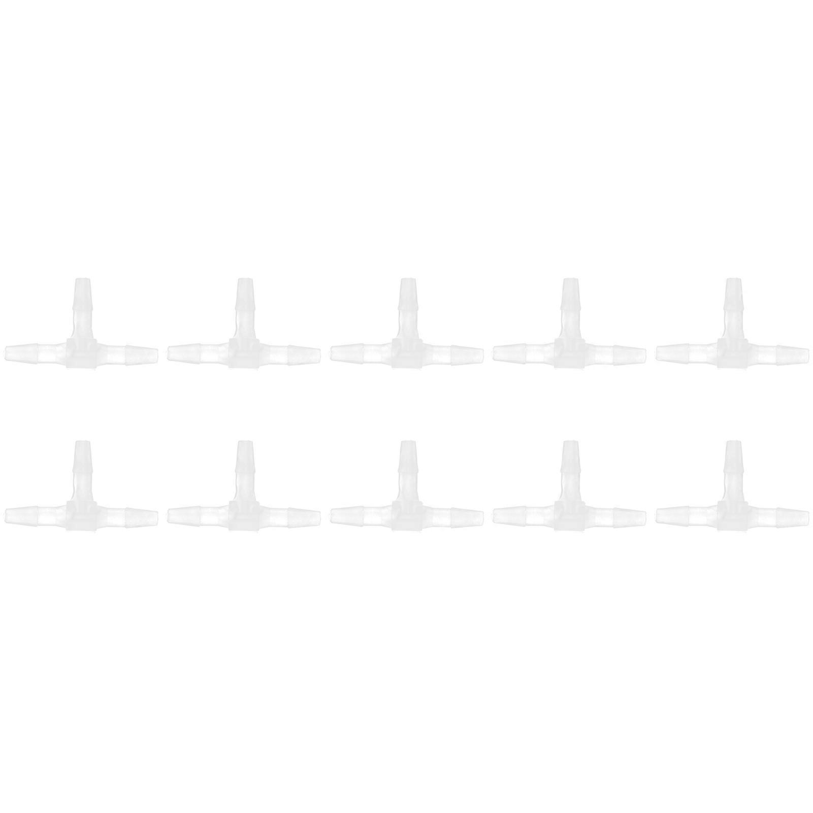 10Pcs 3 Way Plastic Fitting Pressure Temperature Resistant T Shaped Tee 1/2 Barb Fitting2.4