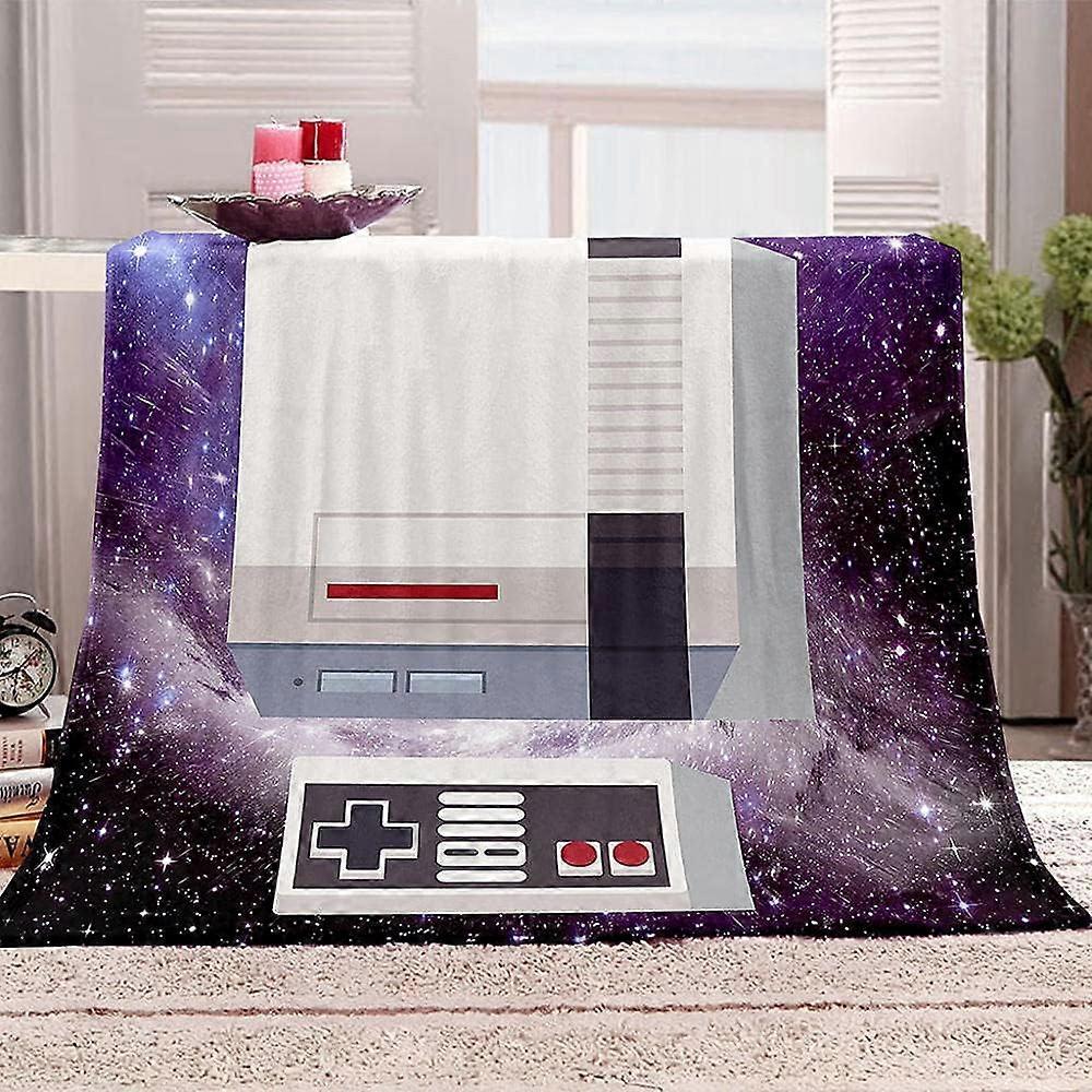 Flannel Blanket Game Projector Printing Soft and Comfortable Bed-Layer Blanket, Sofa Coververs - Easy to Care 135*200 CM