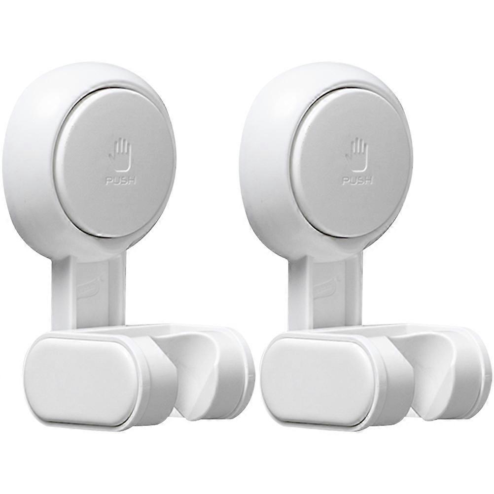 2pcs Handheld Showerhead Bracket Punch Free Suction Holder Wall Mounted Adjustable Base