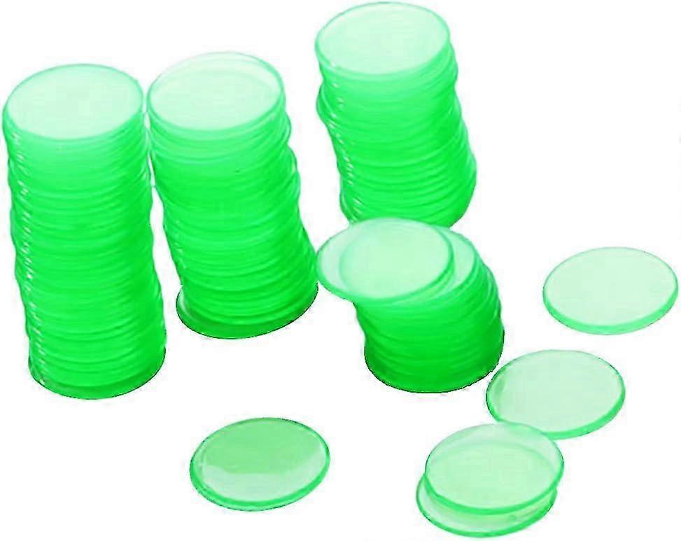 400 Pieces Plastic Poker Chips Bingo Chips,Small Learning Counters Blank Chips Card for Game Play