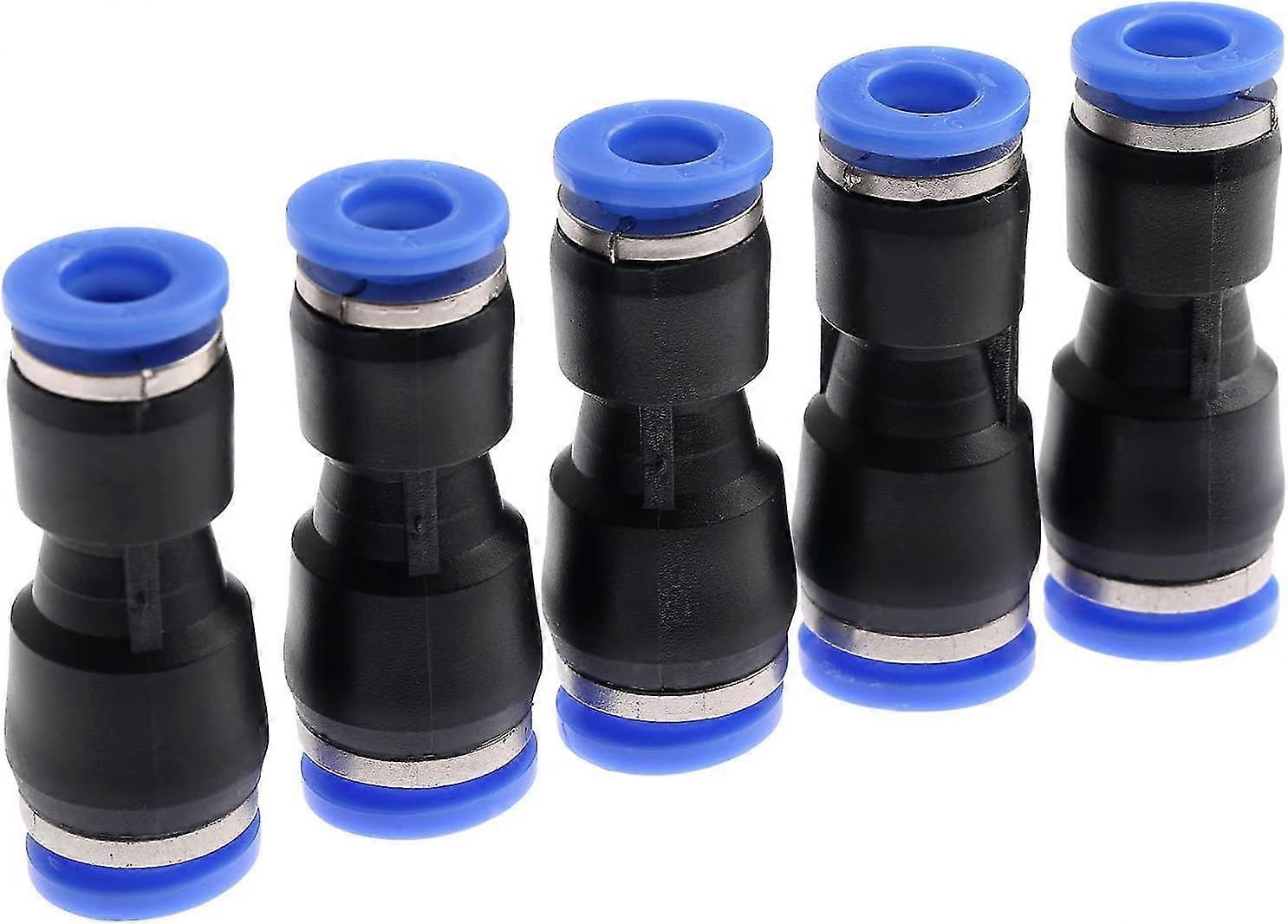 5 Pcs Pneumatic Fitting Push-in Straight Reducer Fitting For Air Hose