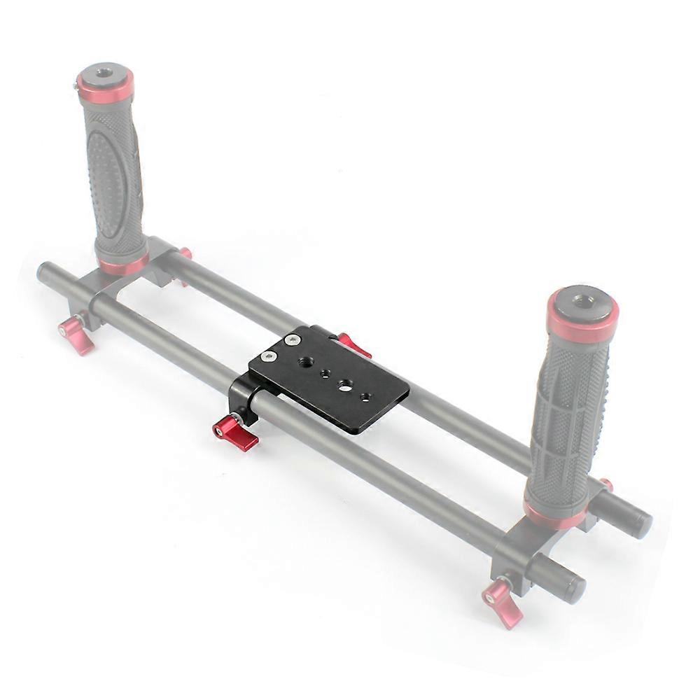 Tripod Mounting Plate Railblock For 15mm Rod clamp mount 1/4&quot; 3/8&quot; holes support 5D2 5D3 550D for DSLR Camera