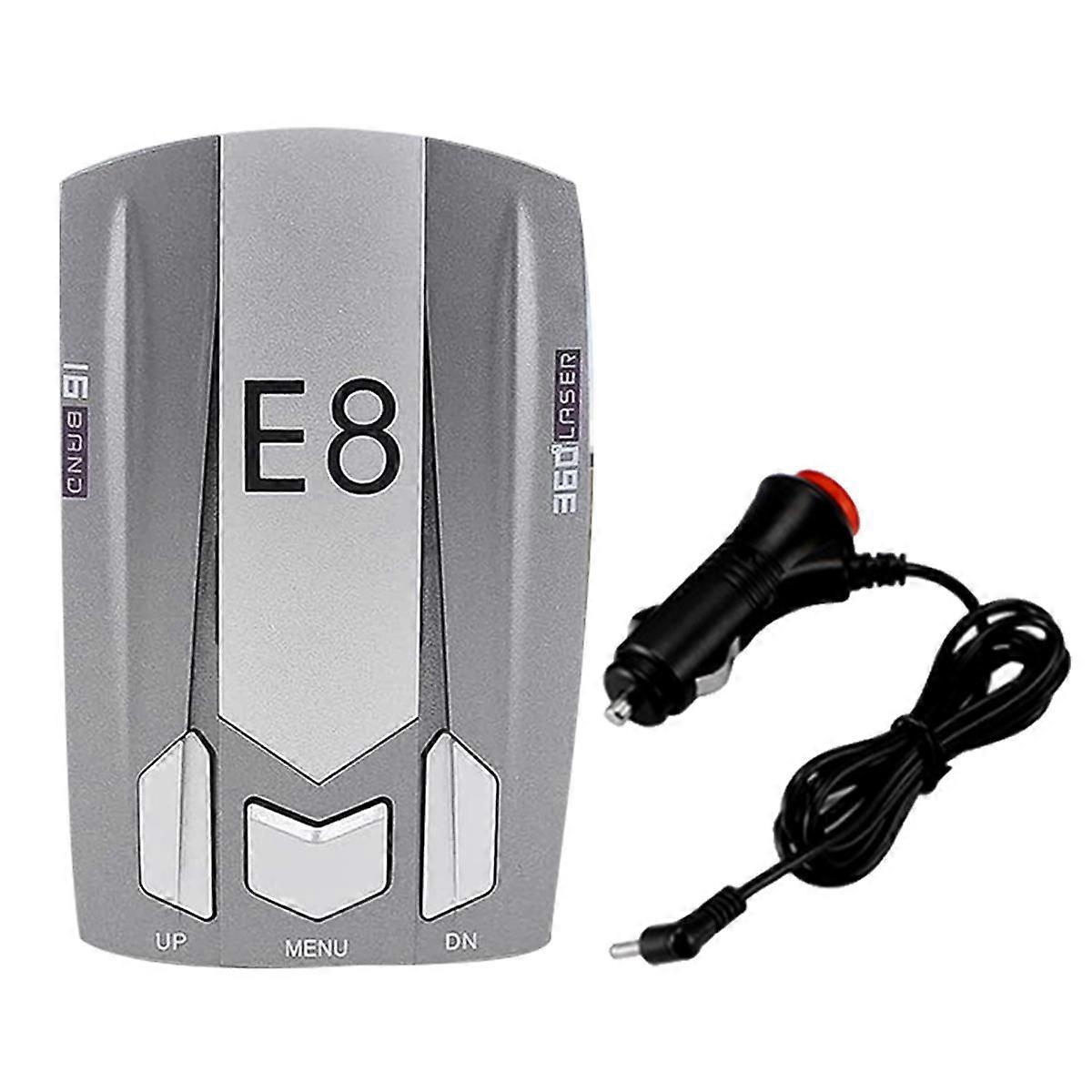 E8 Radar Detector for Cars Automatic 360 Degree City/Highway Mode Voice Prompt Driving Aids for Car