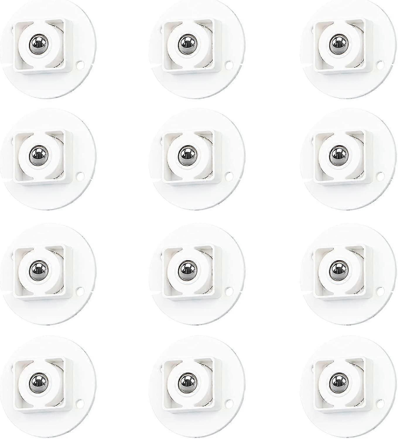 12 Pcs Self Adhesive Transfer Casters,transfer Ball Casters Solid Plastic 360 Rotation Caster